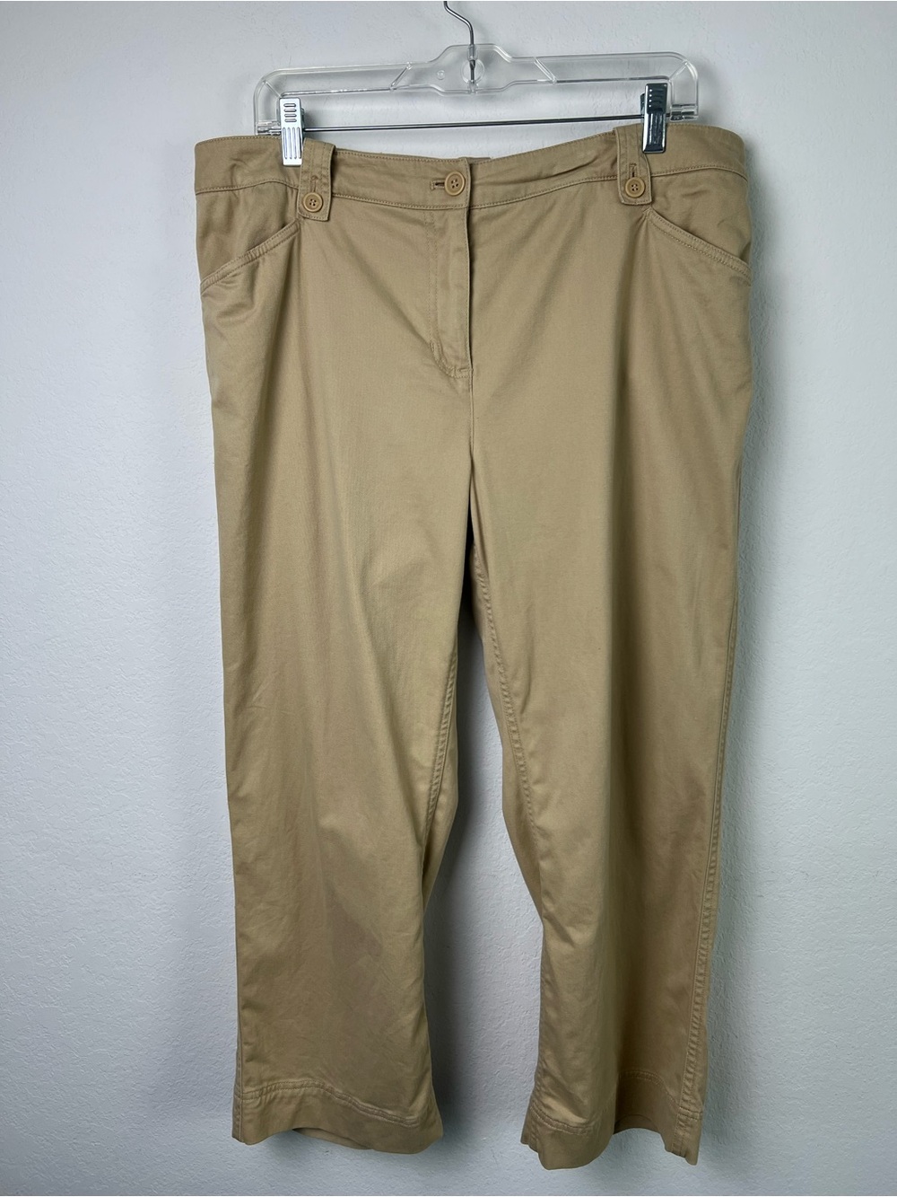 Jones New York Cotton Spandex Stretch Straight Leg Vacation Beach Ankle Pant